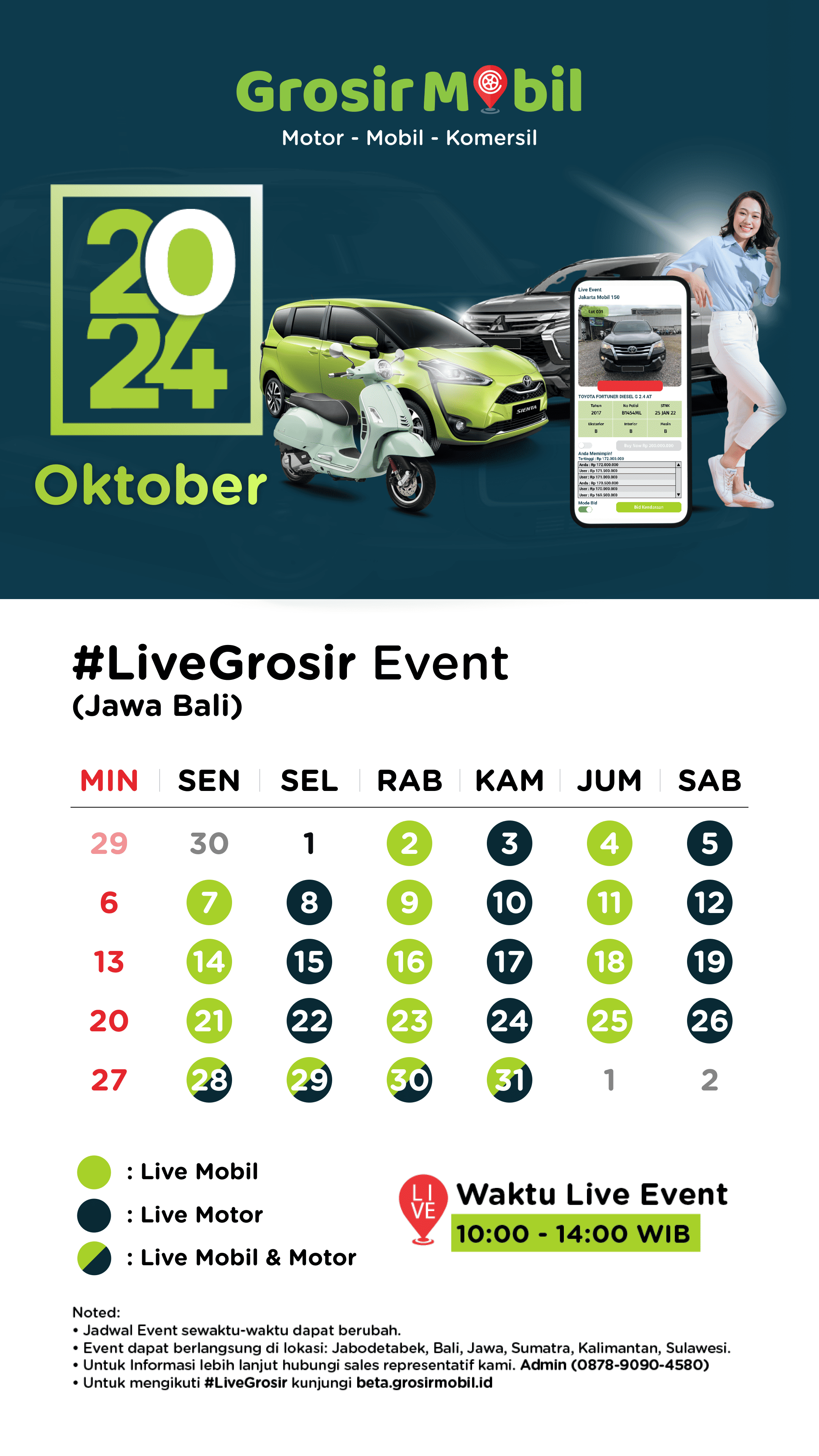 oktober live event jawa bali