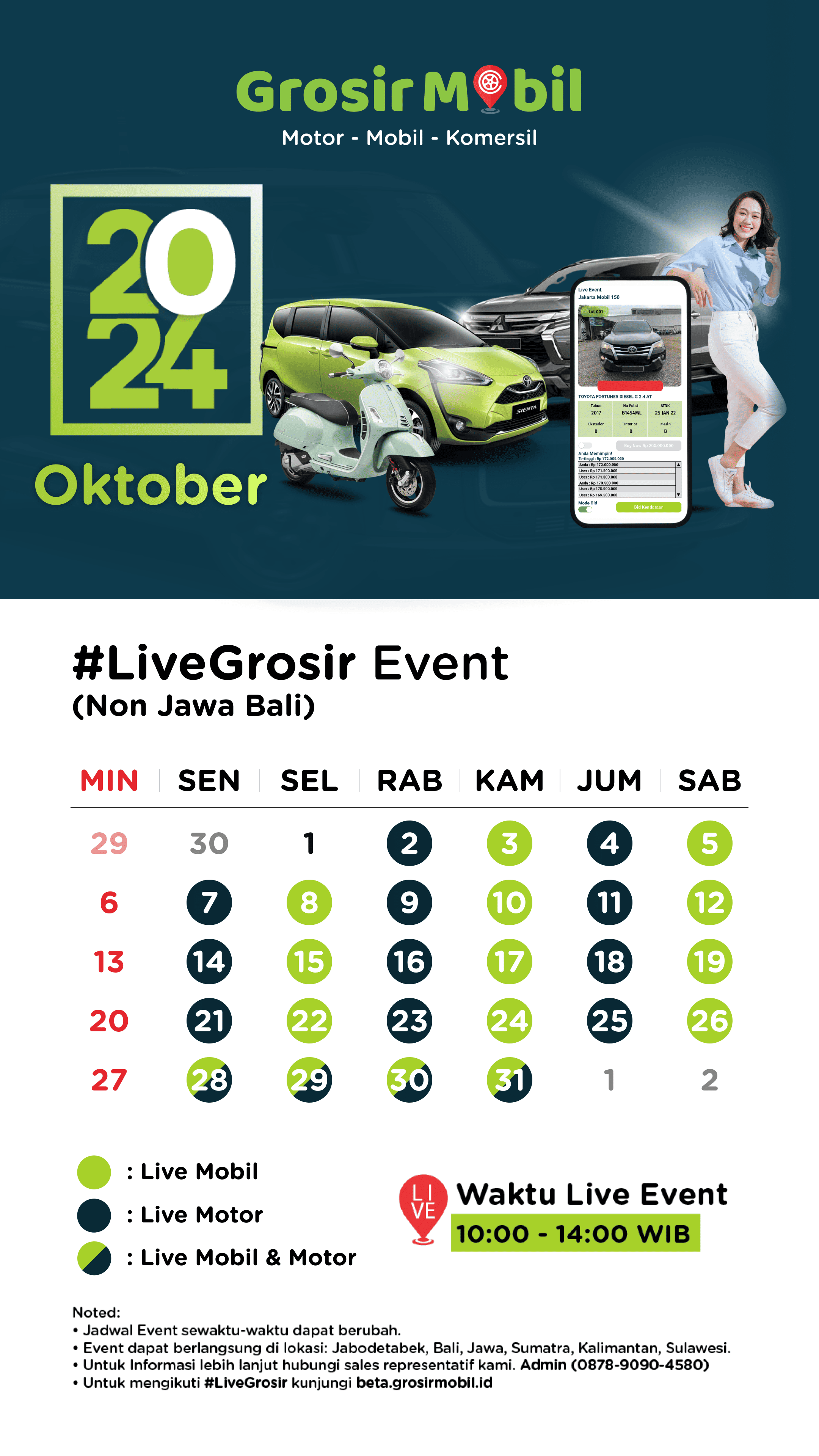 oktober live event non jawa bali