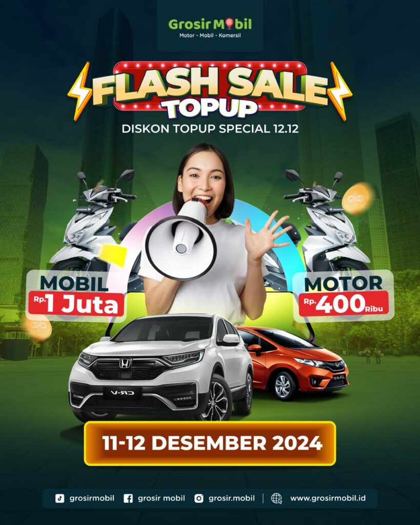 Flash Sale Top Up Grosir Mobil