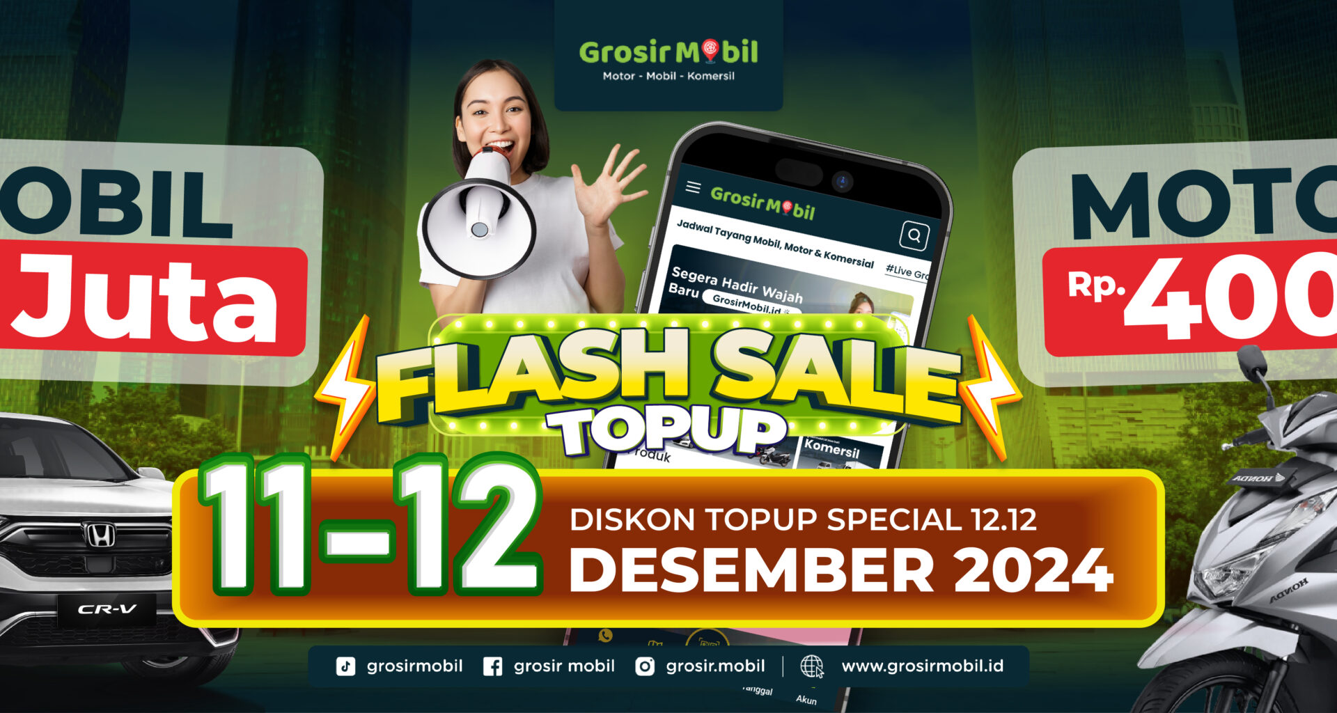 Flash Sale Top Up Grosir Mobil