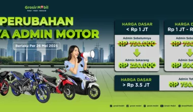 perubahan biaya admin motor