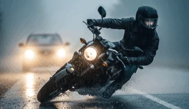 Bahaya Berkendara Motor Saat Hujan