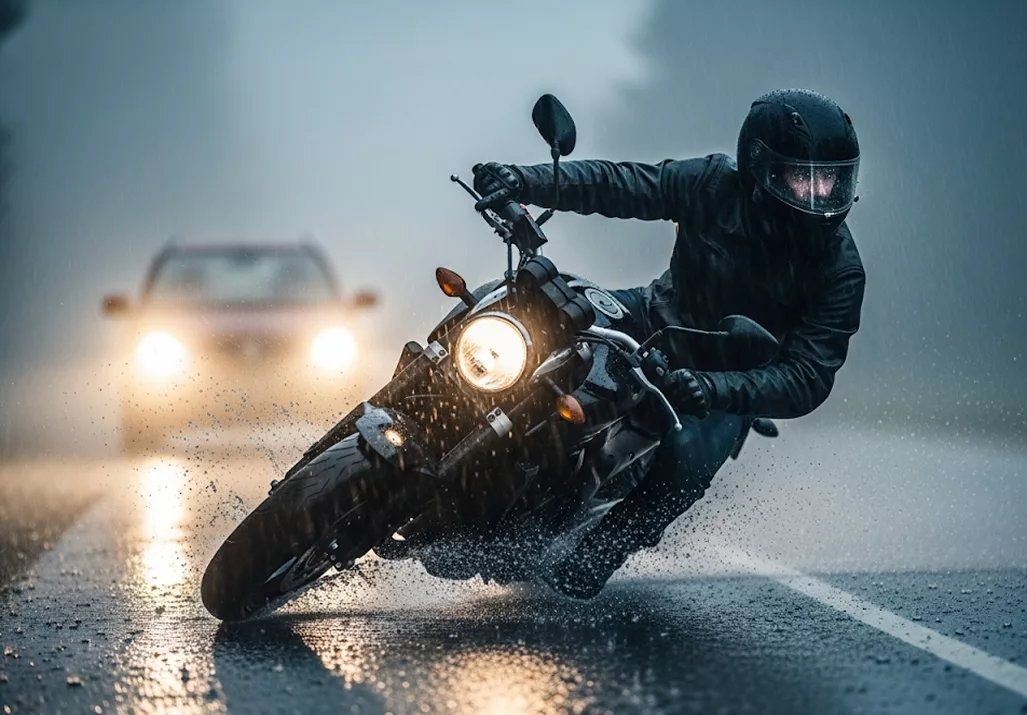 Bahaya Berkendara Motor Saat Hujan