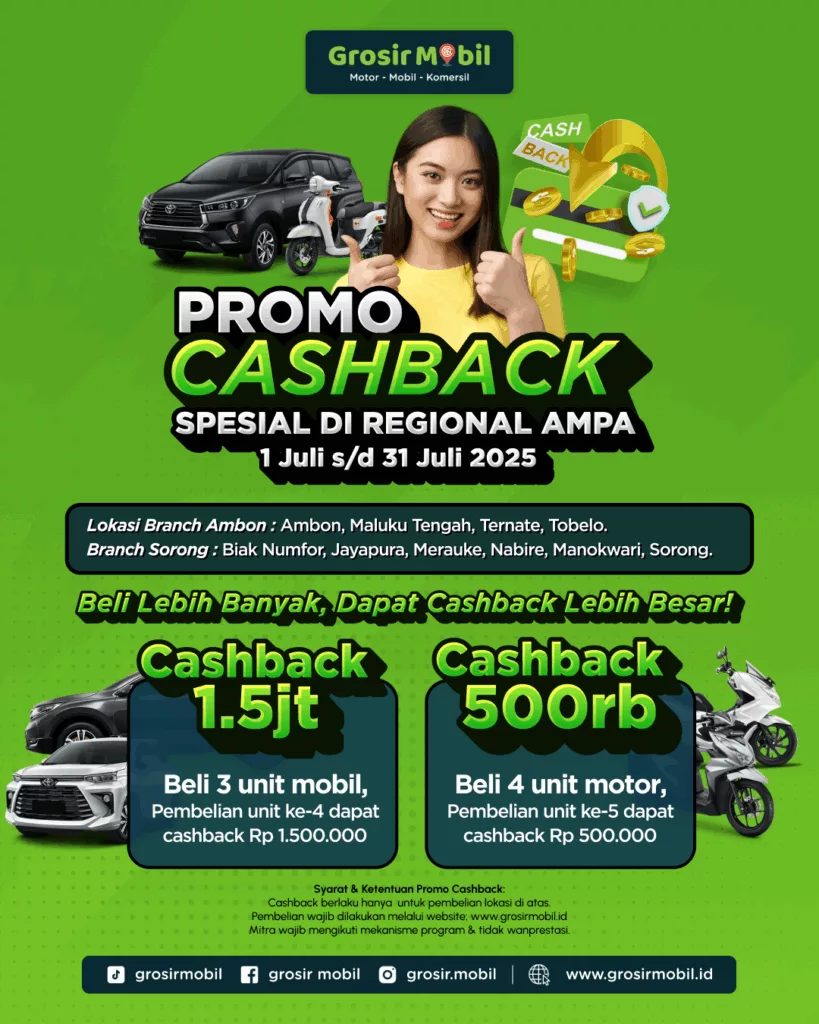 Promo cashback Ampa Grosir Mobil